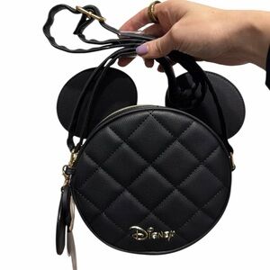Primark Disney Mickey Mouse Quilted Black Puffer Ears Crossbody NWT